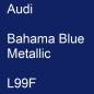 Preview: Audi, Bahama Blue Metallic, L99F.